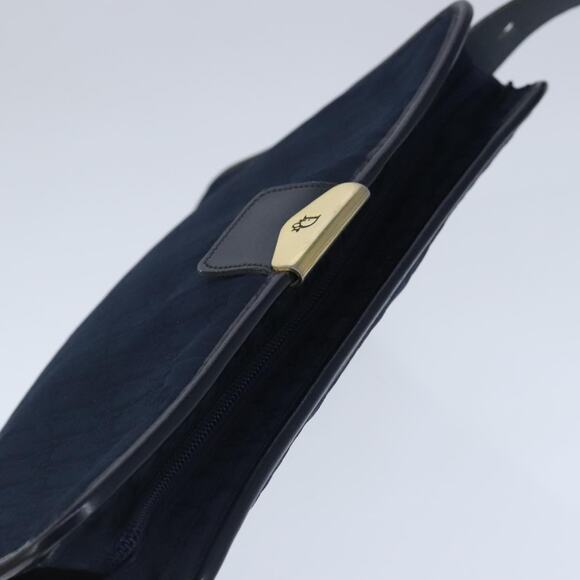 DIOR Trotter Canvas Shoulder Bag Navy Gold - Picture 6 of 12